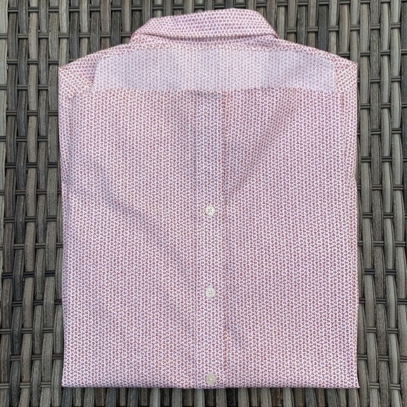 Michael KORS Short Sleeve Classic Fit Button Down Shirt - Deep Henna - Picture 11 of 15